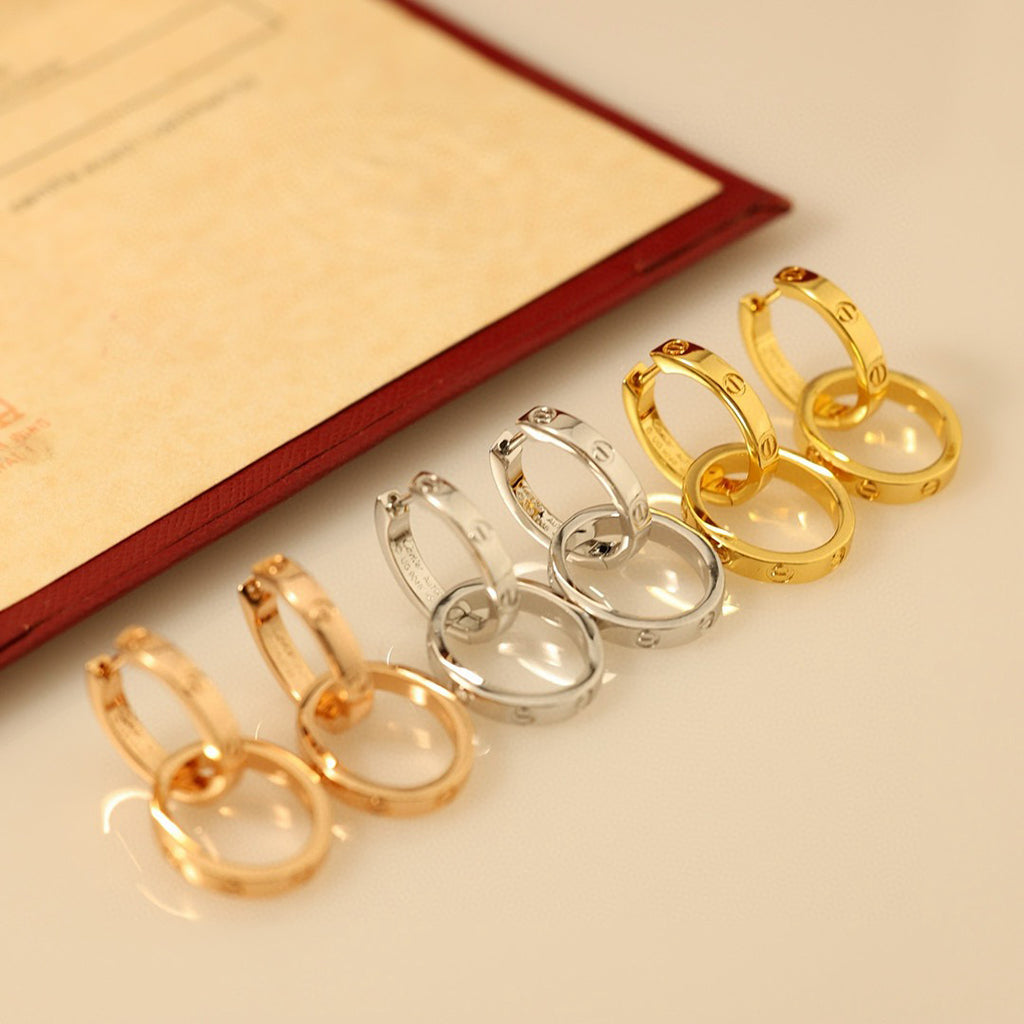 [Amore Jewelry]LOVE 3.3MM DANGLE EARRINGS