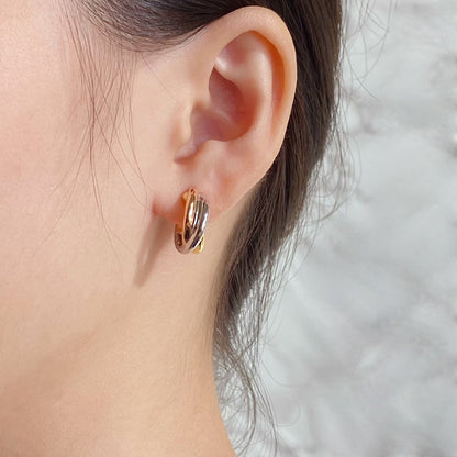 [Amore Jewelry]TRINITY ON DIAMOND CLASSIC EARRINGS