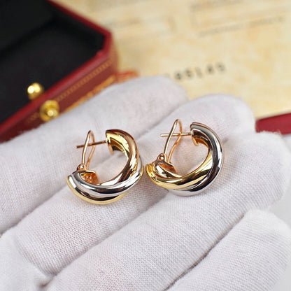 [Amore Jewelry]TRINITY ON DIAMOND CLASSIC EARRINGS