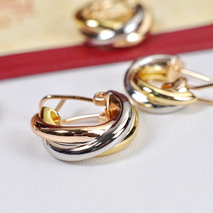 [Amore Jewelry]TRINITY ON DIAMOND CLASSIC EARRINGS