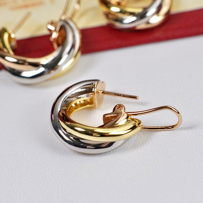 [Amore Jewelry]TRINITY ON DIAMOND CLASSIC EARRINGS