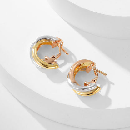 [Amore Jewelry]TRINITY ON DIAMOND CLASSIC EARRINGS