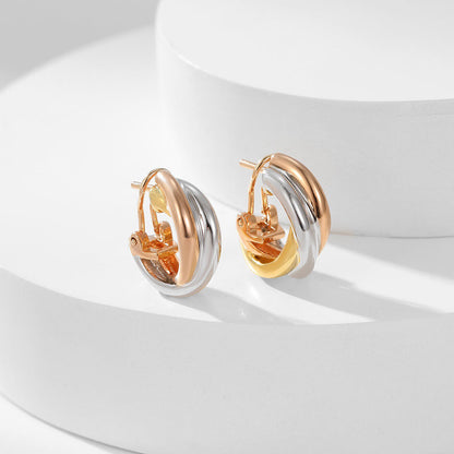 [Amore Jewelry]TRINITY ON DIAMOND CLASSIC EARRINGS
