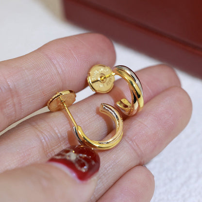 [Amore Jewelry]TRINITY ON DIAMOND MINI EARRINGS