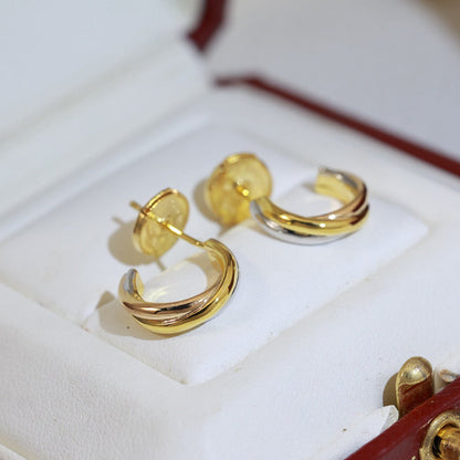 [Amore Jewelry]TRINITY ON DIAMOND MINI EARRINGS