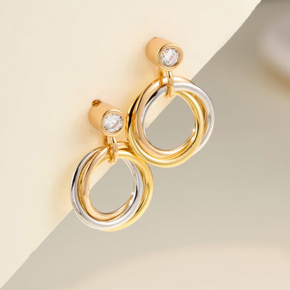 [Amore Jewelry]TRINITY ON DIAMOND  EARRINGS
