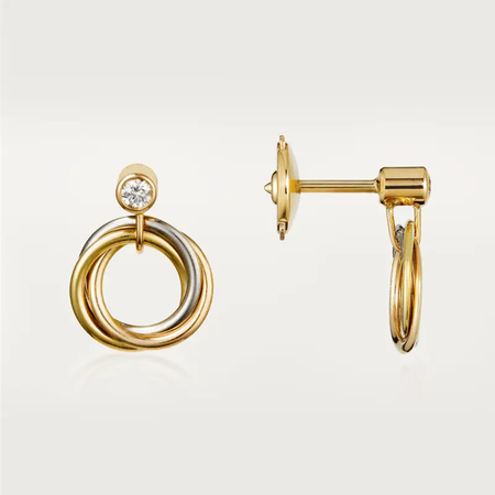 [Amore Jewelry]TRINITY ON DIAMOND  EARRINGS