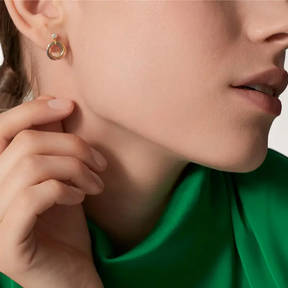 [Amore Jewelry]TRINITY ON DIAMOND  EARRINGS