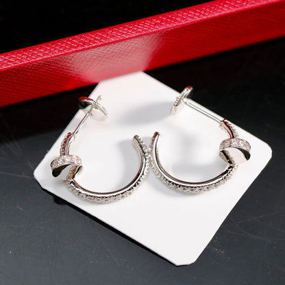 [Amore Jewelry]JUSTE FULL DIAMOND SMALL EARRINGS