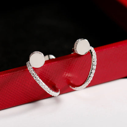 [Amore Jewelry]JUSTE FULL DIAMOND SMALL EARRINGS