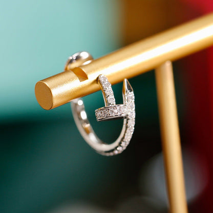 [Amore Jewelry]JUSTE FULL DIAMOND SMALL EARRINGS