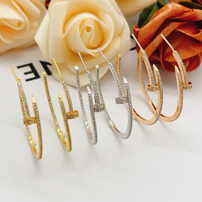 [Amore Jewelry]JUSTE FULL DIAMOND LARGE EARRINGS