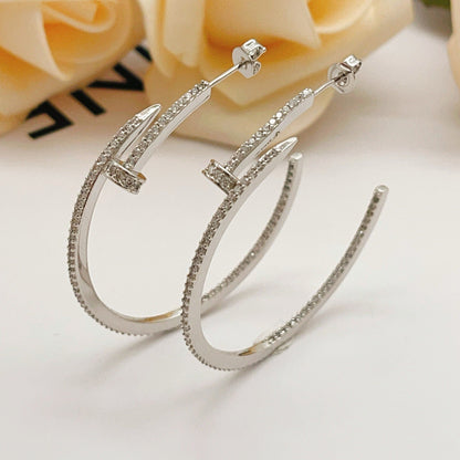 [Amore Jewelry]JUSTE FULL DIAMOND LARGE EARRINGS