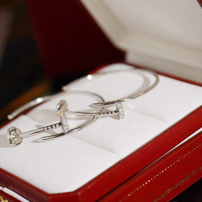 [Amore Jewelry]JUSTE HALF DIAMOND LARGE EARRINGS
