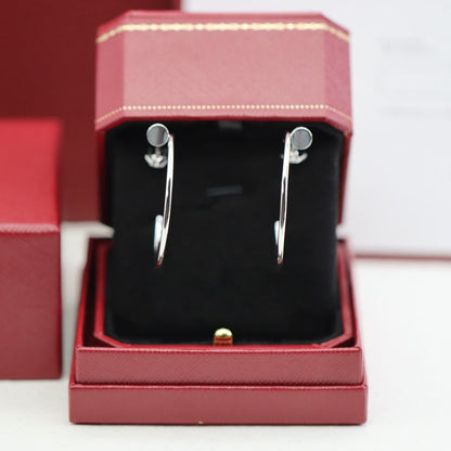 [Amore Jewelry]JUSTE HALF DIAMOND LARGE EARRINGS