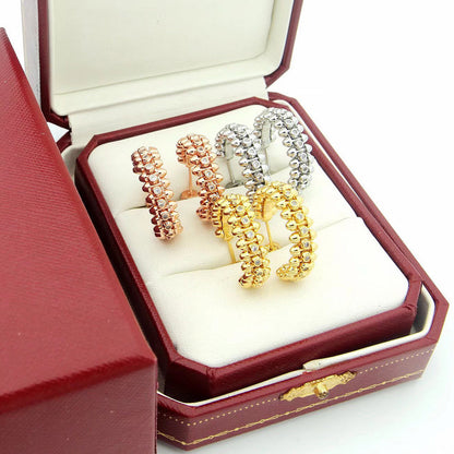 [Amore Jewelry]CLASH FULL DIAMOND MEDIUM EARRINGS