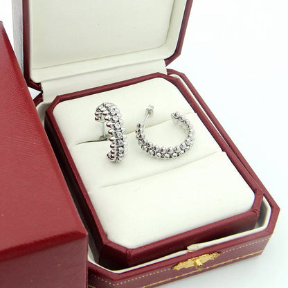 [Amore Jewelry]CLASH FULL DIAMOND MEDIUM EARRINGS