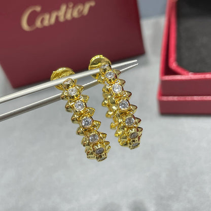 [Amore Jewelry]CLASH FULL DIAMOND MEDIUM EARRINGS
