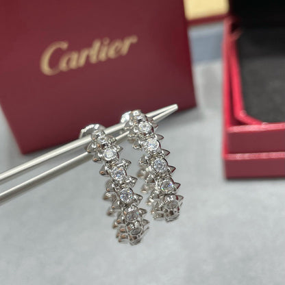 [Amore Jewelry]CLASH FULL DIAMOND MEDIUM EARRINGS