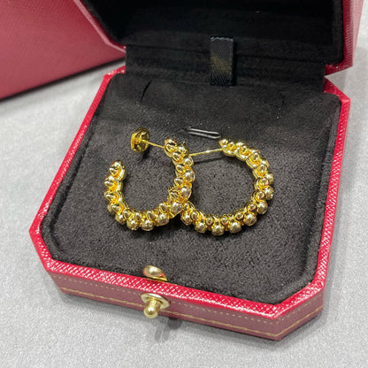 [Amore Jewelry]CLASH FULL DIAMOND MEDIUM EARRINGS