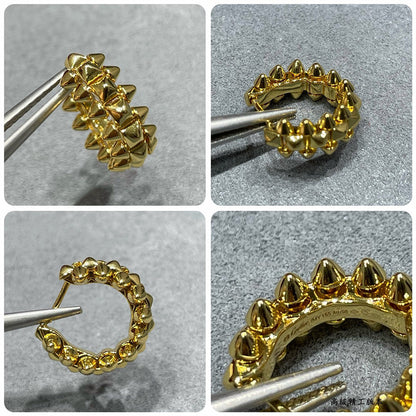 [Amore Jewelry]CLASH MINI HOOP EARRINGS