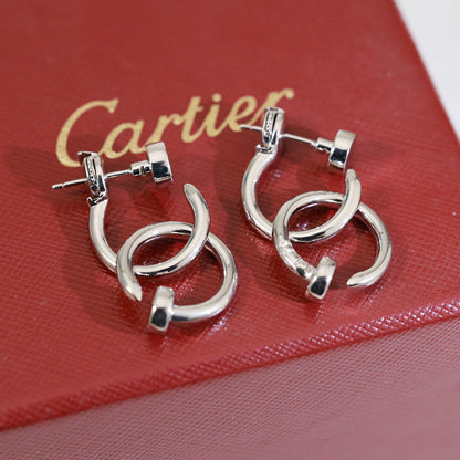 [Amore Jewelry]JUSTE NO DIAMOND DOUBLE EARRINGS