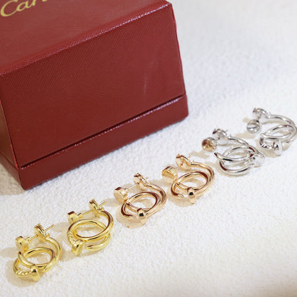 [Amore Jewelry]JUSTE NO DIAMOND DOUBLE EARRINGS