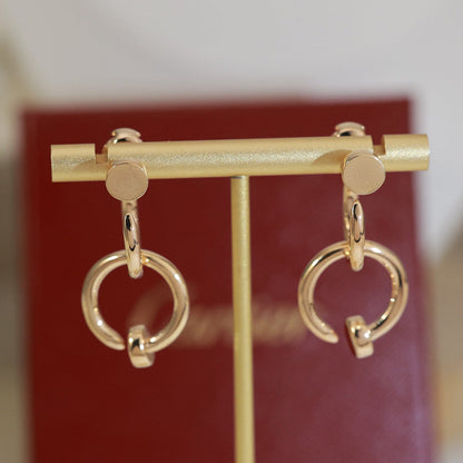 [Amore Jewelry]JUSTE NO DIAMOND DOUBLE EARRINGS