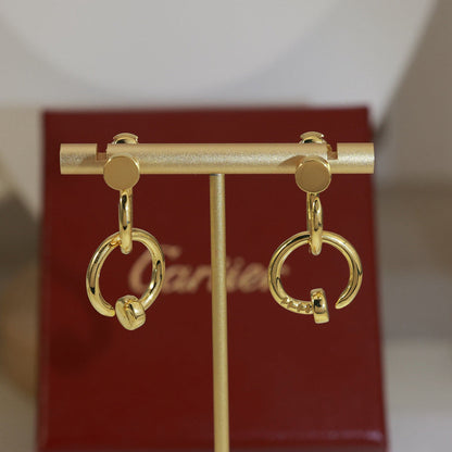 [Amore Jewelry]JUSTE NO DIAMOND DOUBLE EARRINGS