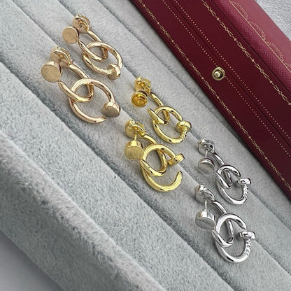 [Amore Jewelry]JUSTE NO DIAMOND DOUBLE EARRINGS