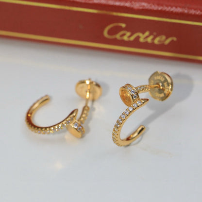 [Amore Jewelry]JUSTE FULL DIAMOND DOUBLE EARRINGS
