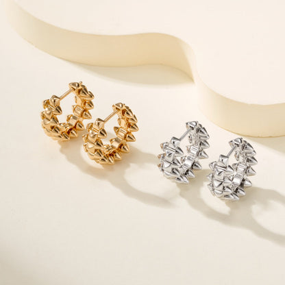 [Amore Jewelry]CLASH MINI HOOP EARRINGS