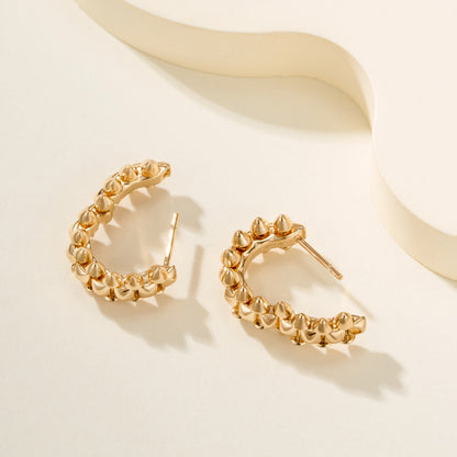 [Amore Jewelry]CLASH MINI HOOP EARRINGS
