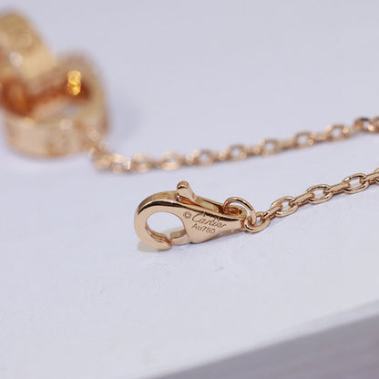 [Amore Jewelry]LOVE DOUBLE RING NECKLACE