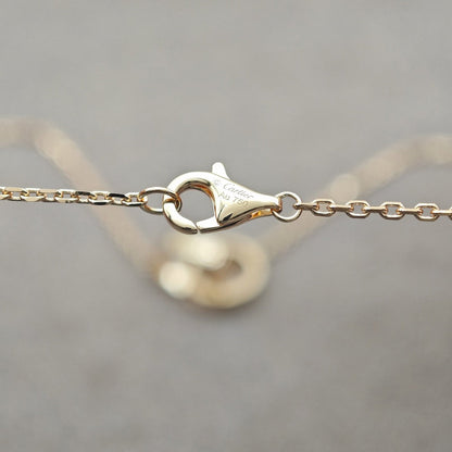 [Amore Jewelry]LOVE DOUBLE RING HALF DIAMOND NECKLACE