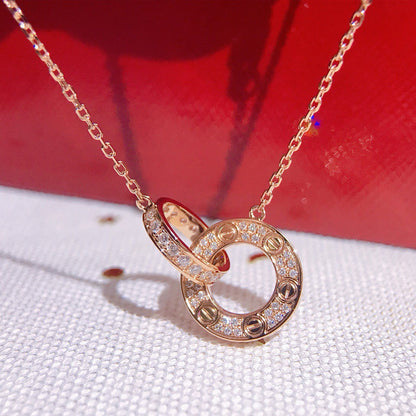 [Amore Jewelry]LOVE  FULL DIAMOND PENDANT NECKLACE