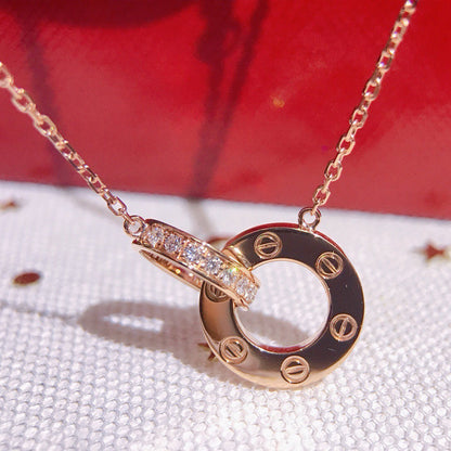 [Amore Jewelry]LOVE  FULL DIAMOND PENDANT NECKLACE