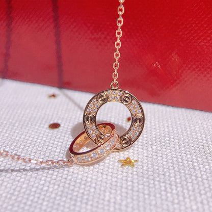 [Amore Jewelry]LOVE  FULL DIAMOND PENDANT NECKLACE