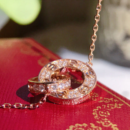 [Amore Jewelry]LOVE  FULL DIAMOND PENDANT NECKLACE