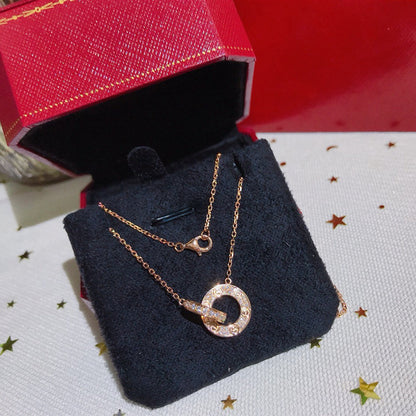 [Amore Jewelry]LOVE  FULL DIAMOND PENDANT NECKLACE