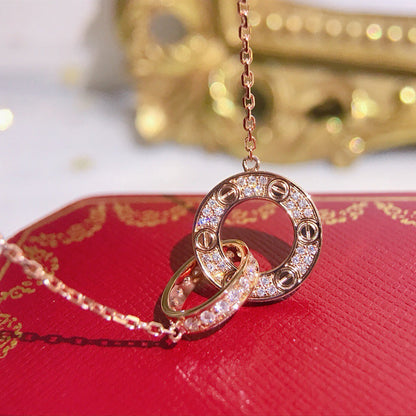 [Amore Jewelry]LOVE  FULL DIAMOND PENDANT NECKLACE
