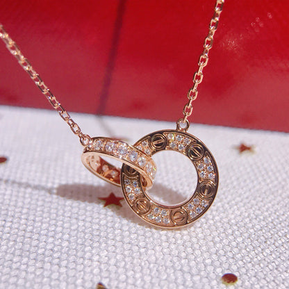 [Amore Jewelry]LOVE  FULL DIAMOND PENDANT NECKLACE