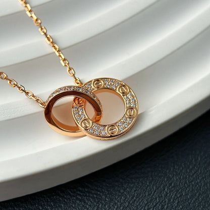 [Amore Jewelry]LOVE  FULL DIAMOND PENDANT NECKLACE