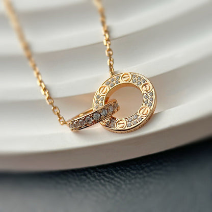 [Amore Jewelry]LOVE  FULL DIAMOND PENDANT NECKLACE