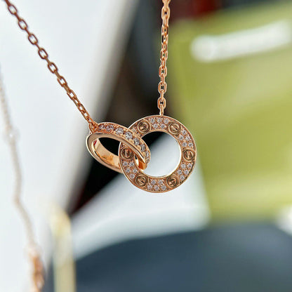 [Amore Jewelry]LOVE  FULL DIAMOND PENDANT NECKLACE