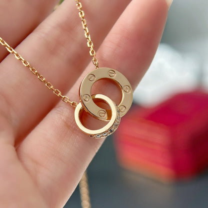 [Amore Jewelry]LOVE  FULL DIAMOND PENDANT NECKLACE