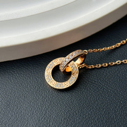 [Amore Jewelry]LOVE  FULL DIAMOND PENDANT NECKLACE