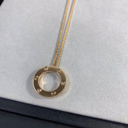 [Amore Jewelry]LOVE NECKLACE 16MM 3 DIAMONDS