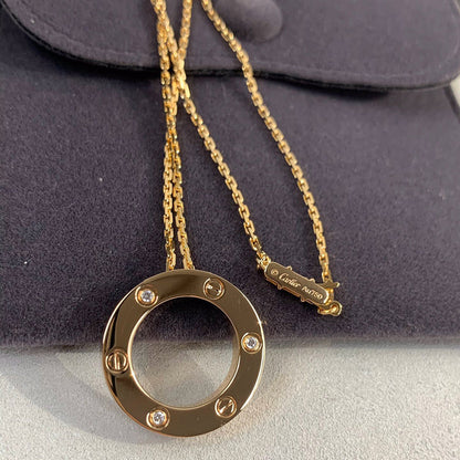 [Amore Jewelry]LOVE NECKLACE 16MM 3 DIAMONDS