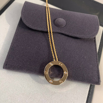 [Amore Jewelry]LOVE NECKLACE 16MM 3 DIAMONDS